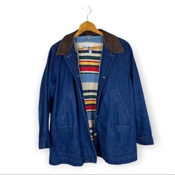 Vintage Jackets & Blazers - Vintage David Brooks Denim Chore Coat Jacket